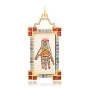The Hand Tarot Charm 18K Gold Diamond Stud Colette Jewelry