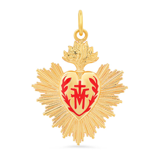 El Corazon Charm 18K Gold Heart Talisman – Colette Jewelry