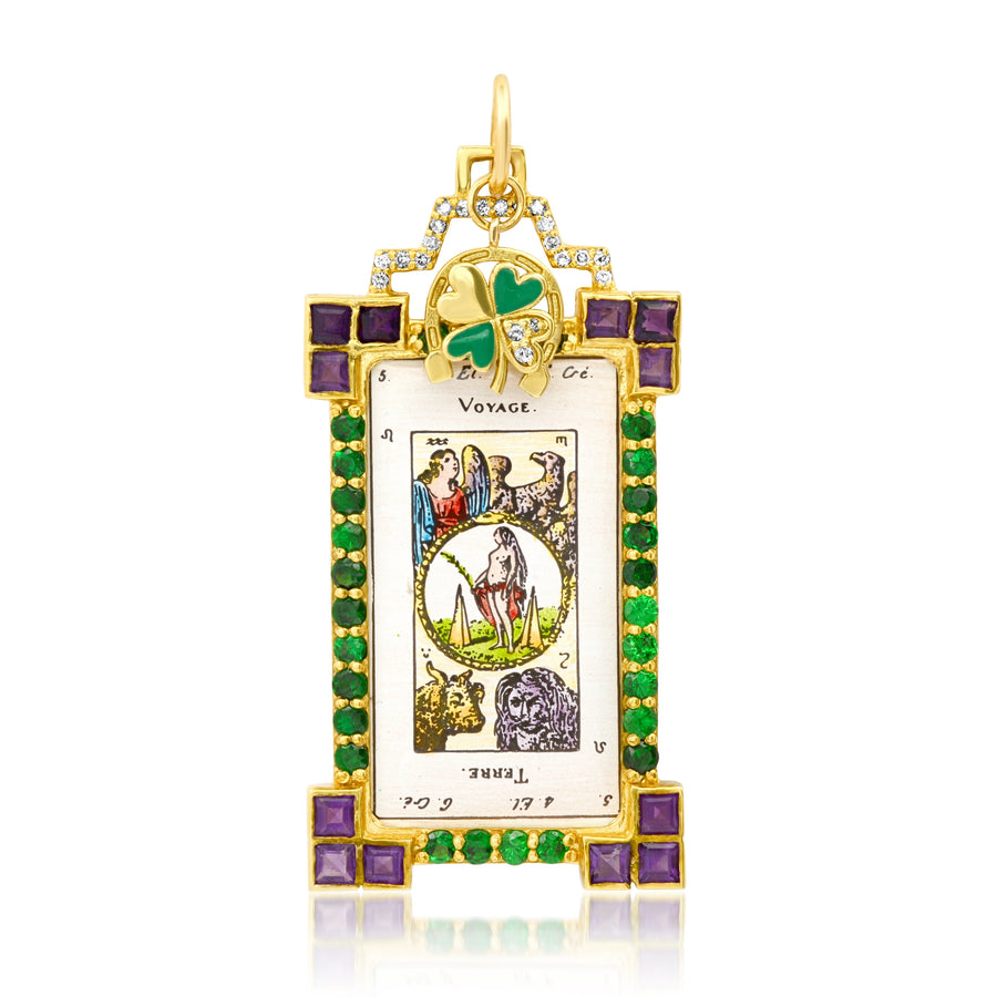 Le Voyage Tarot Charm 18K Gold Colette Jewelry