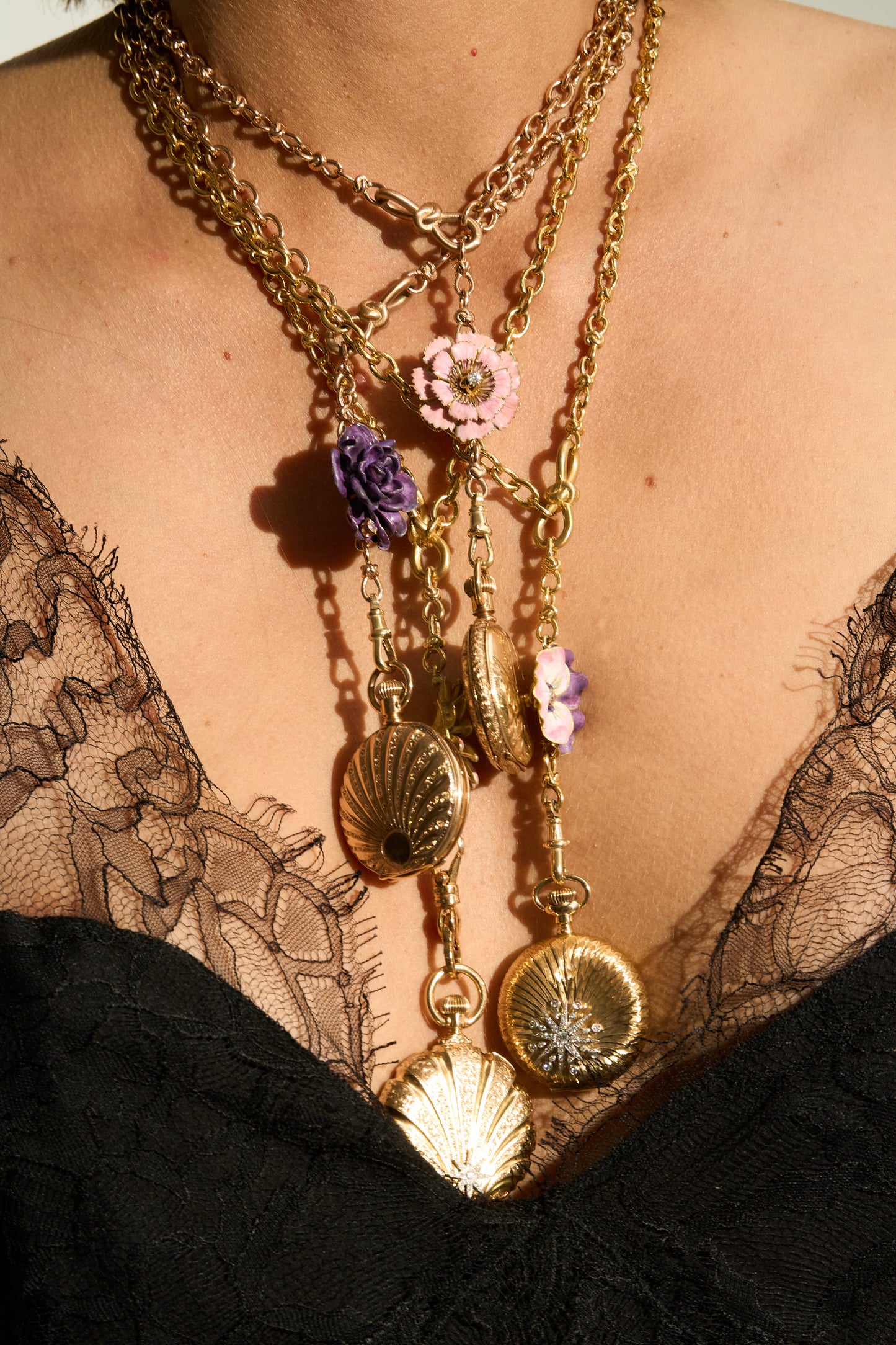Antique Orchid Watch — 18K Gold & Diamond Timepiece | Colette Jewelry