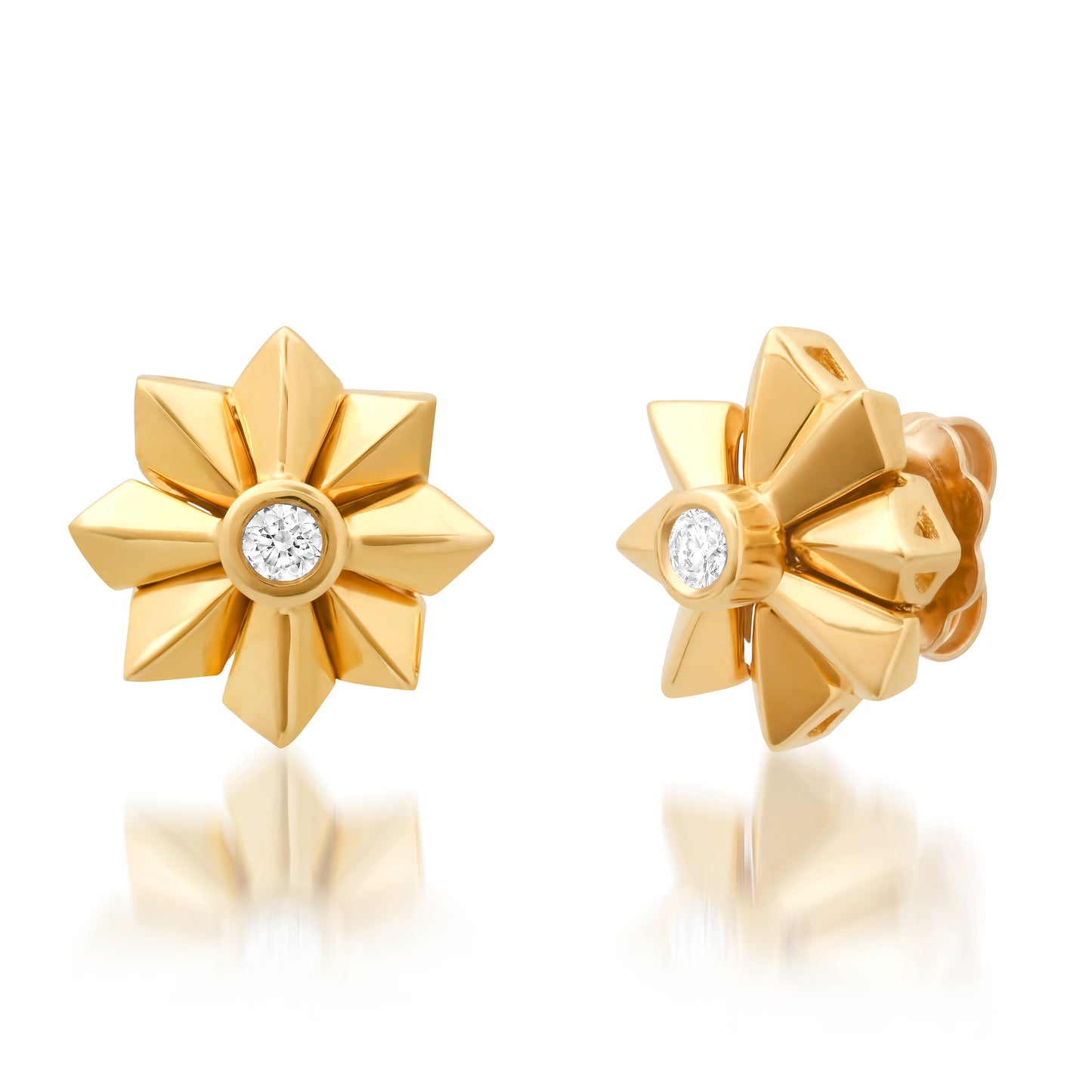 Penacho Flower Earrings in 18K Gold | Colette Jewelry