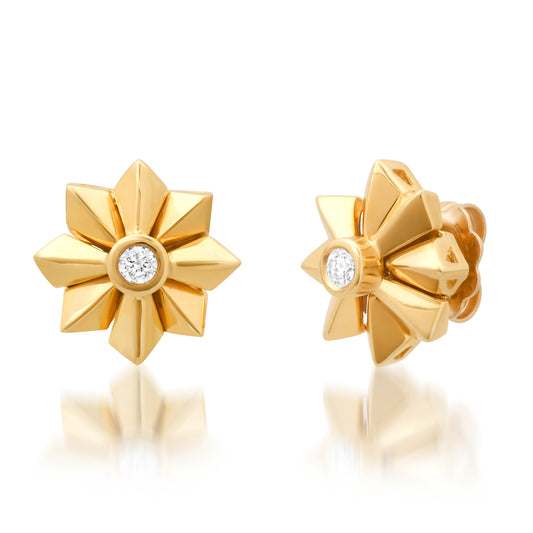 Penacho Flower Earrings in 18K Gold | Colette Jewelry