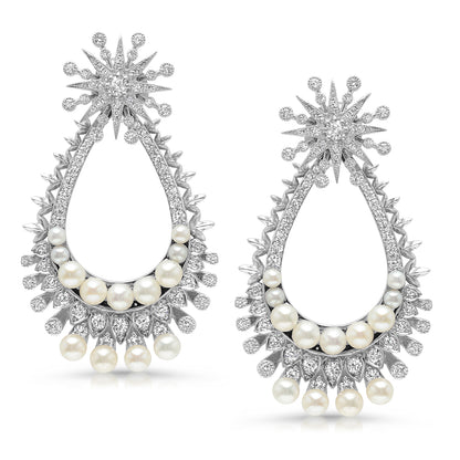 Perseus Earrings in 18K gold with white diamond — Colette Jewelry
