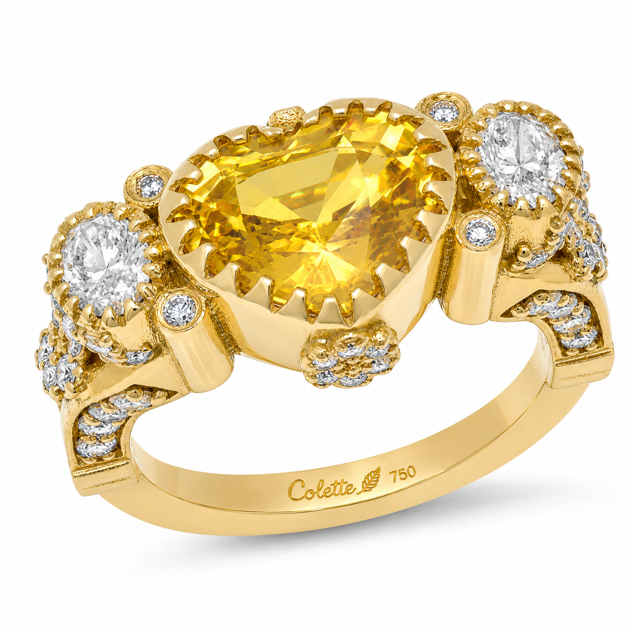 ANIS Charlotte Ring | 18K Yellow Gold & Yellow Sapphire | Colette Jewelry