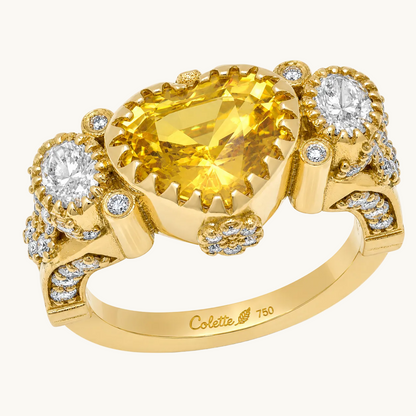 ANIS Charlotte Ring in 18K yellow gold with white diamond — Colette Jewelry