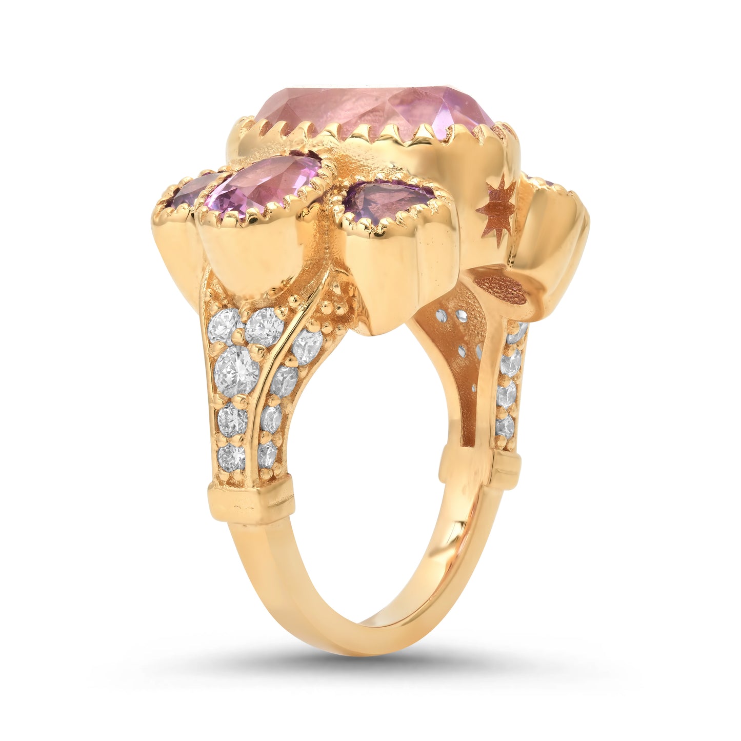 Anali Ring – Orchid Bloom Ring in 18K Gold | Colette Jewelry