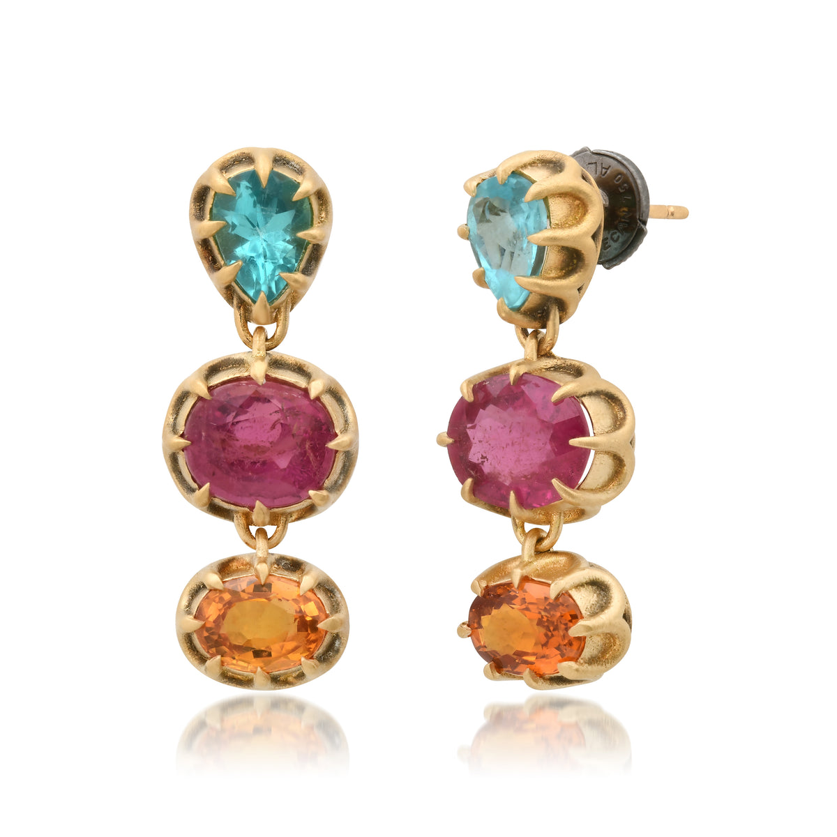 ANIS Gotitas Earrings in 18K Yellow Gold with sapphire — Colette Jewelry