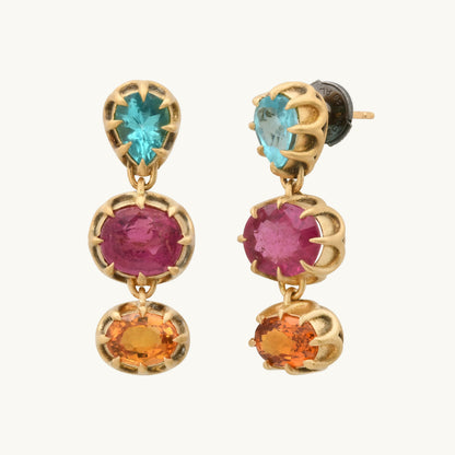ANIS Gotitas Earrings in 18K Yellow Gold with sapphire — Colette Jewelry