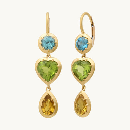 ANIS Gotitas Earrings in 18K Yellow Gold with sapphire — Colette Jewelry