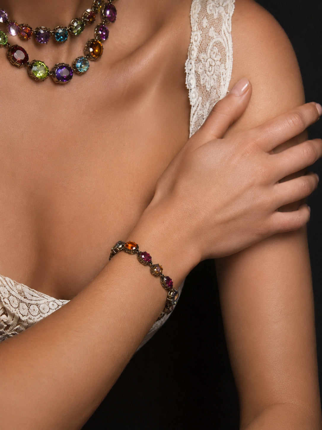 Danvou Bracelet – 18K Gold & Mixed Gemstones | Colette Jewelry