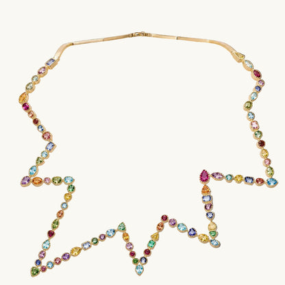 ANIS Star Necklace in 18K yellow gold with sapphire — Colette Jewelry