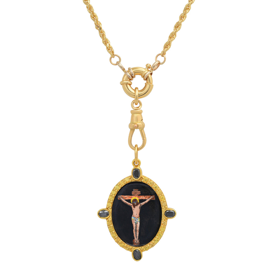 Jesus Christ Medal Necklace 18K Gold Santos y Cielos Colette Jewelry