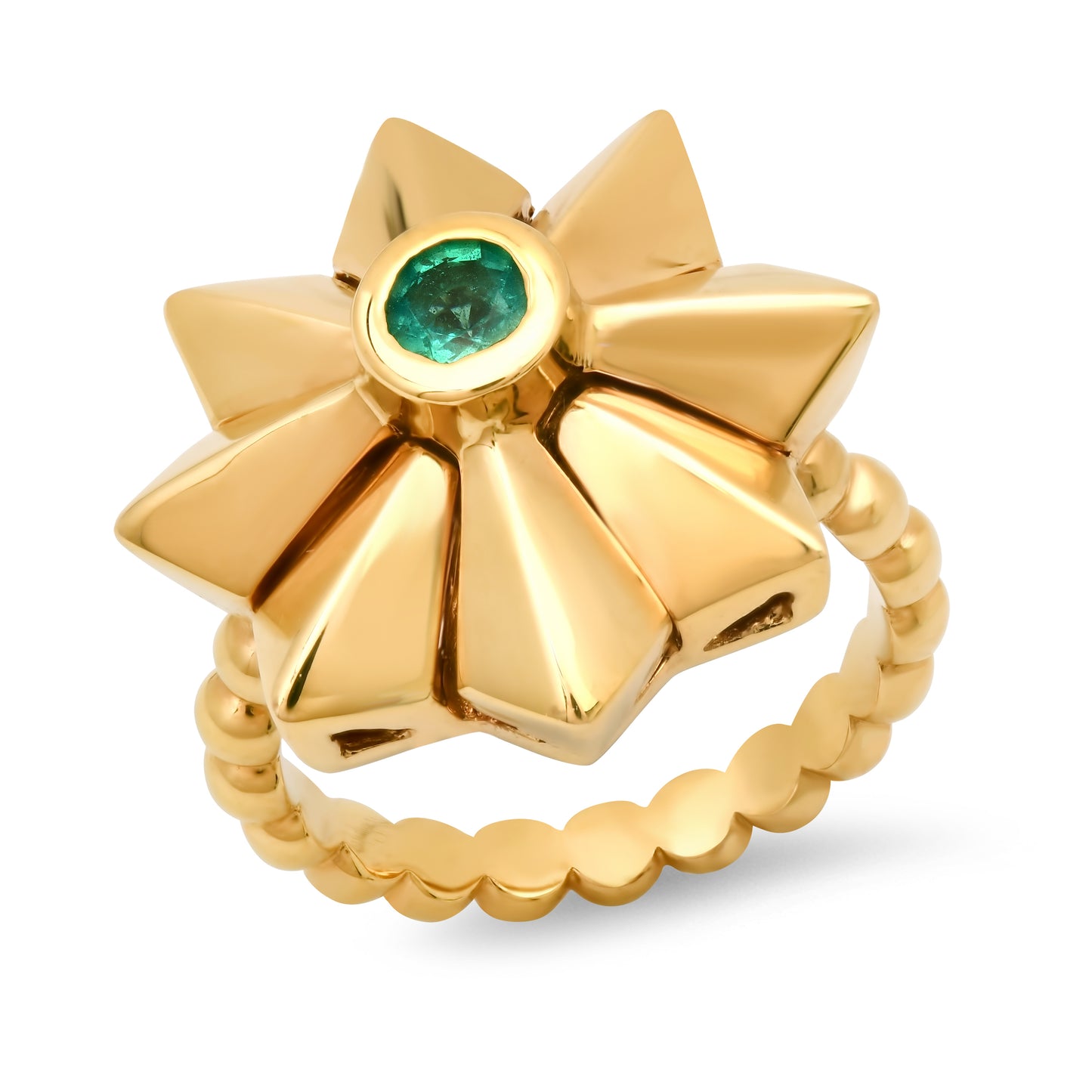 Penacho Large Flower Ring 18K Gold & Diamonds | Colette Jewelry