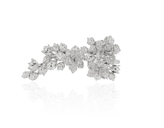 Roses Cross Finger Ring in 18K Gold | Colette Jewelry