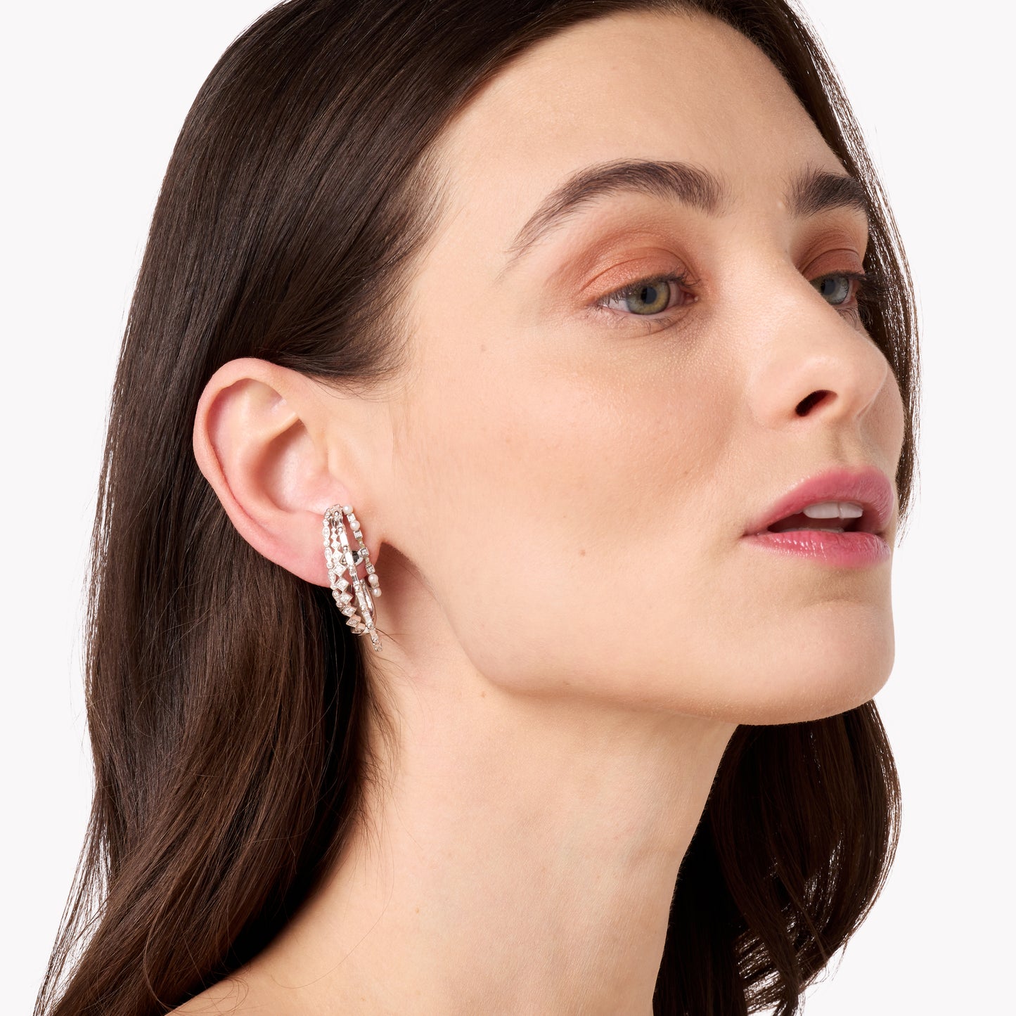Mesh Stud Earrings in 18K Gold — Colette Jewelry