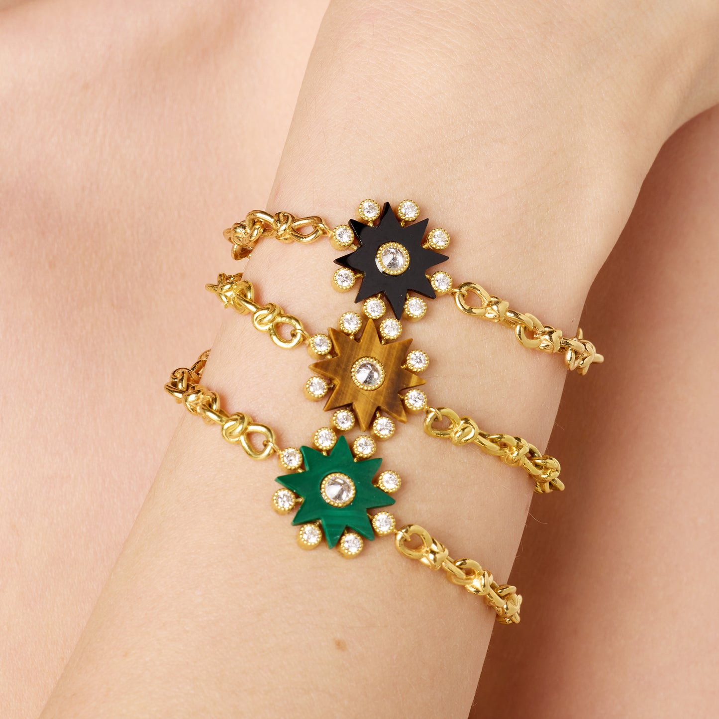 Comète Bracelet Enchain – 18K Gold Diamond Chain Bracelet | Toi et Moi | Colette Jewelry