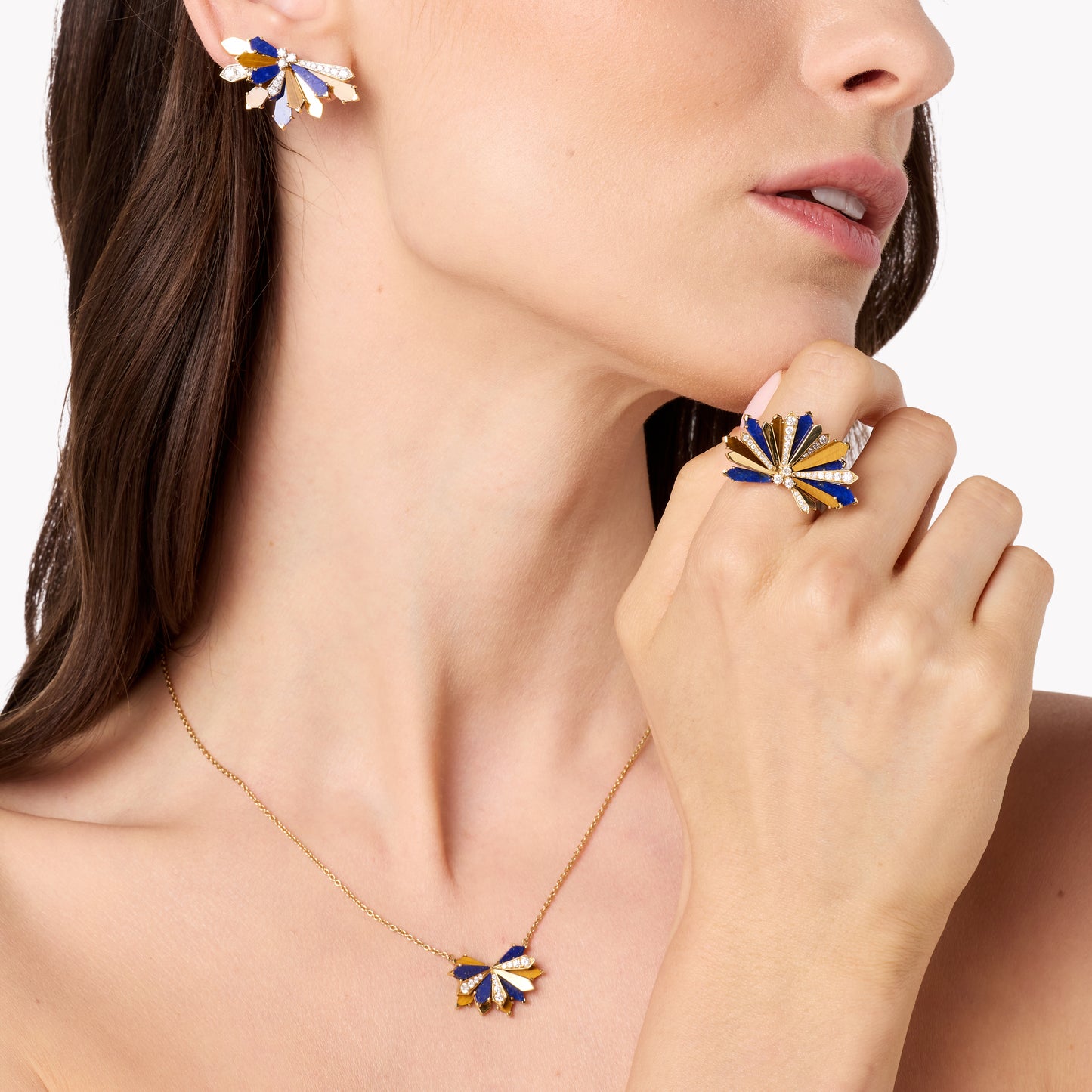 Penacho Pendant 18K Gold Diamond Necklace — 2 Combinations | Colette Jewelry