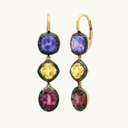 ANIS Dormeuse Earrings in 18K gold with sapphire — Colette Jewelry
