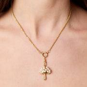 Mushroom Pendant with Pearls