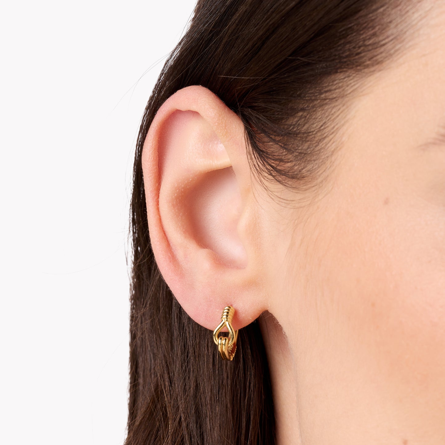 Toi et Moi Mini Hoops in 18K Gold — Three Color Variations | Colette Jewelry