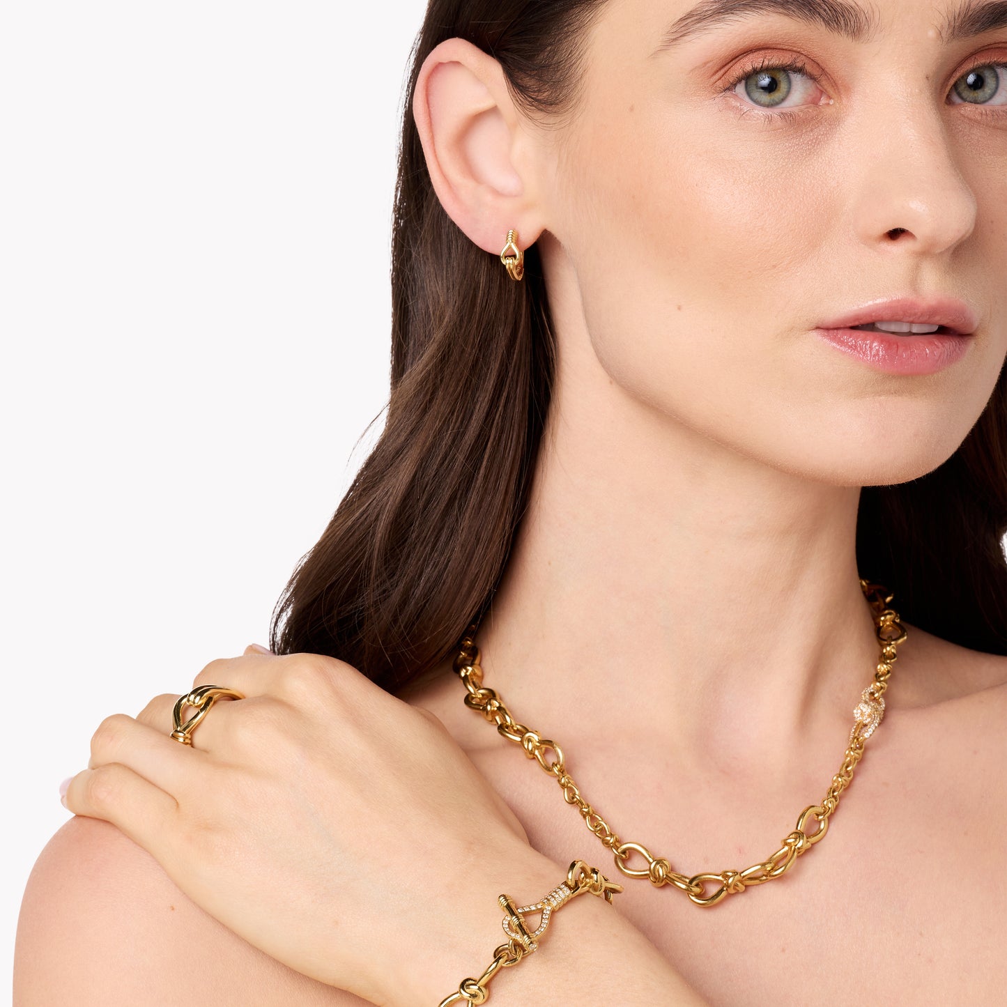 Toi et Moi Mini Hoops in 18K Gold — Three Color Variations | Colette Jewelry
