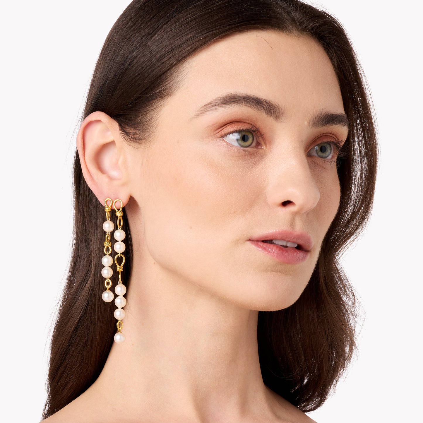 Toi et Moi Madame Earrings with Pearl — 18K Rose Gold | Colette Jewelry