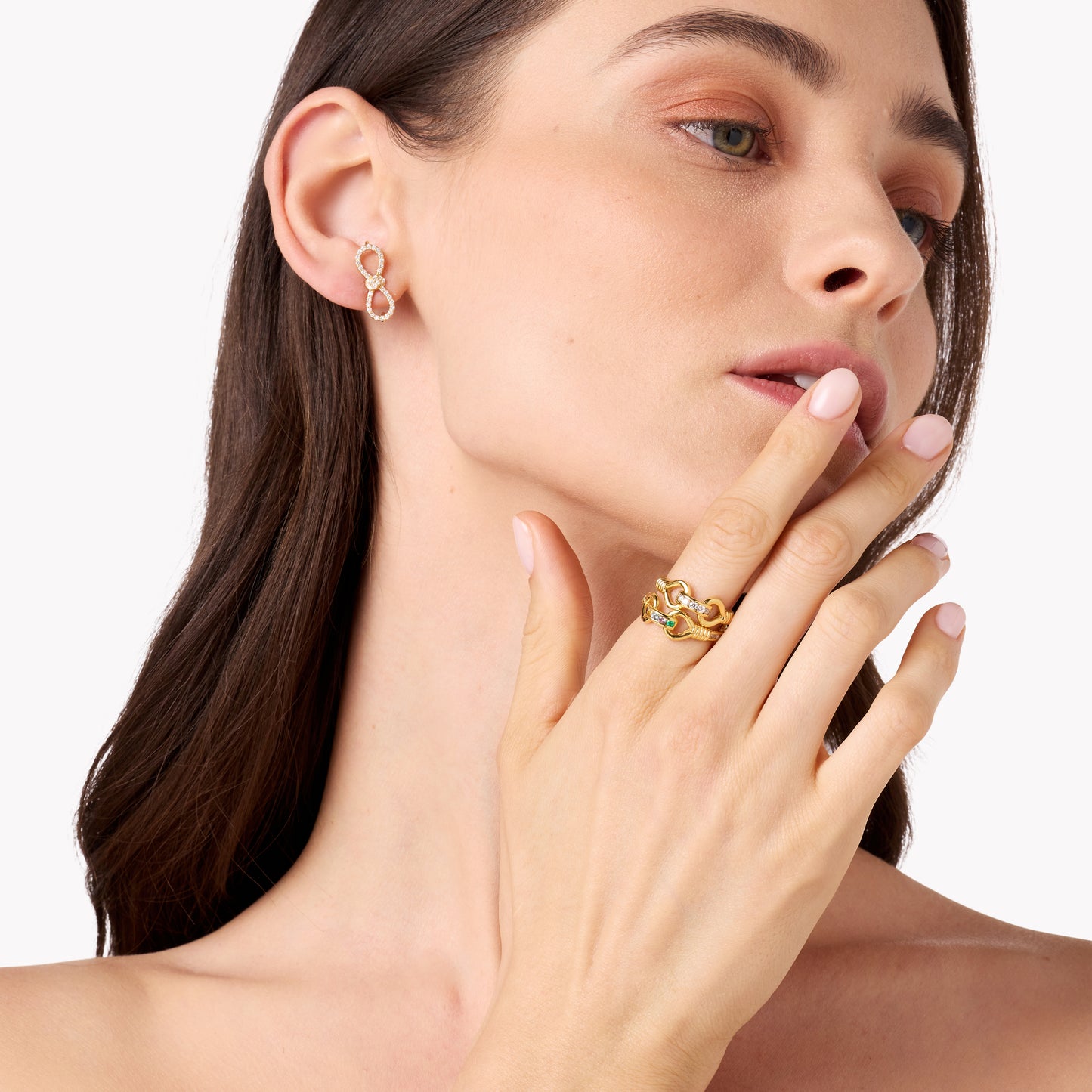 Toi et Moi Double-Knot Ring in 18K Gold with Mixed Stones | Colette Jewelry