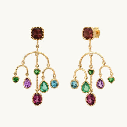 ANIS Mobil Earrings in 18K Yellow Gold with emerald — Colette Jewelry