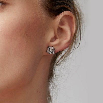 White Safrano Diamond Stud Earrings — Colette Jewelry