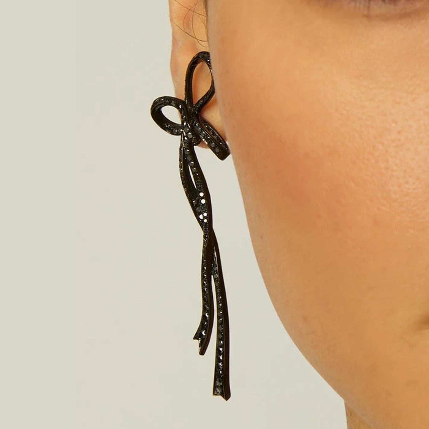 Long Bow Earrings in 18K Gold | Colette Jewelry