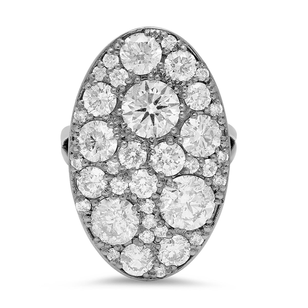 Guillaume Cluster Ring in White Gold with Diamonds | Colette Jewelry