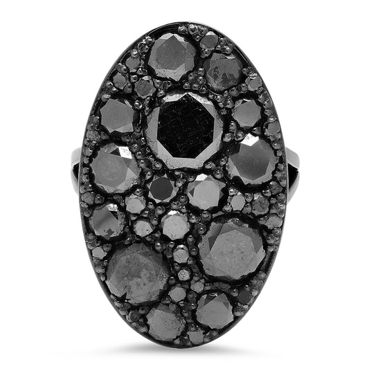 Guillaume Cluster Ring Black Diamonds 18K Gold | Colette Jewelry