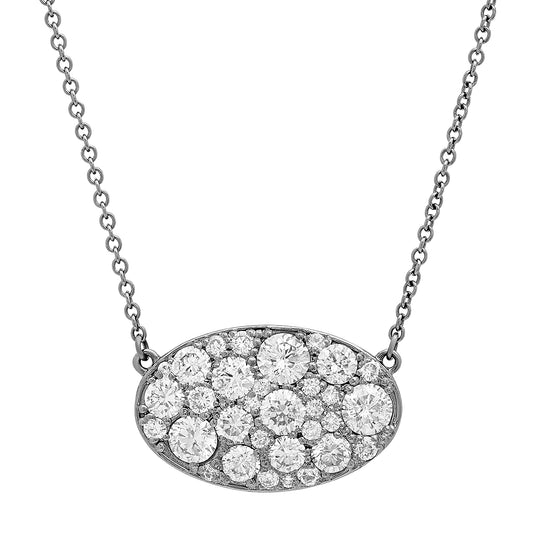 Bouvines Big Cluster Necklace | White Gold & Diamonds | Colette Jewelry