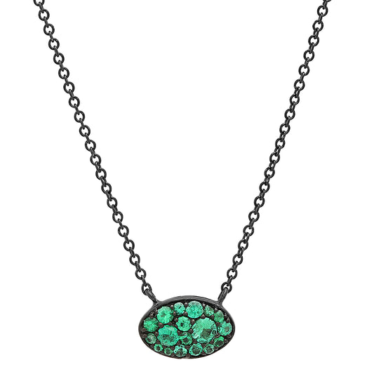 Les Petit Cluster Pendant Emerald | 18K Gold Necklace | Colette Jewelry