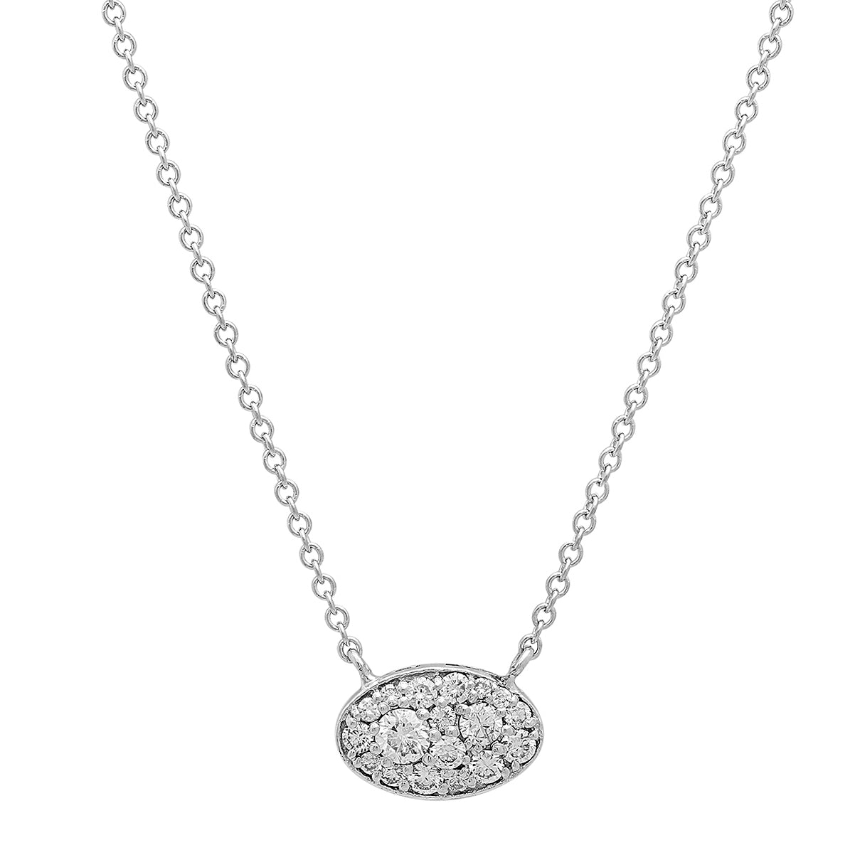 Les Petit Cluster Necklace | White Gold & Diamonds | Colette Jewelry