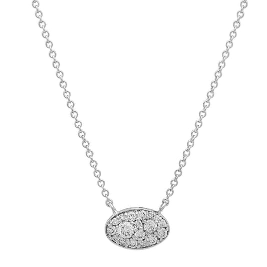 Les Petit Cluster Necklace | White Gold & Diamonds | Colette Jewelry