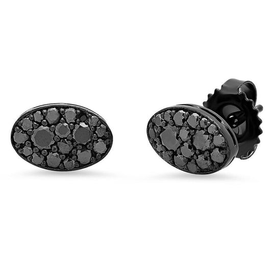 Petit Cluster Studs Black Diamonds 18K Gold | Colette Jewelry
