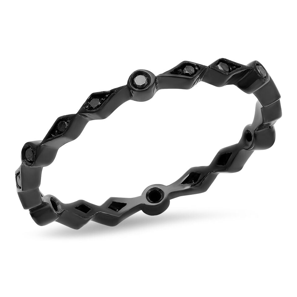 Diamond Cut Eternity Band in 18K Gold | Colette Jewelry