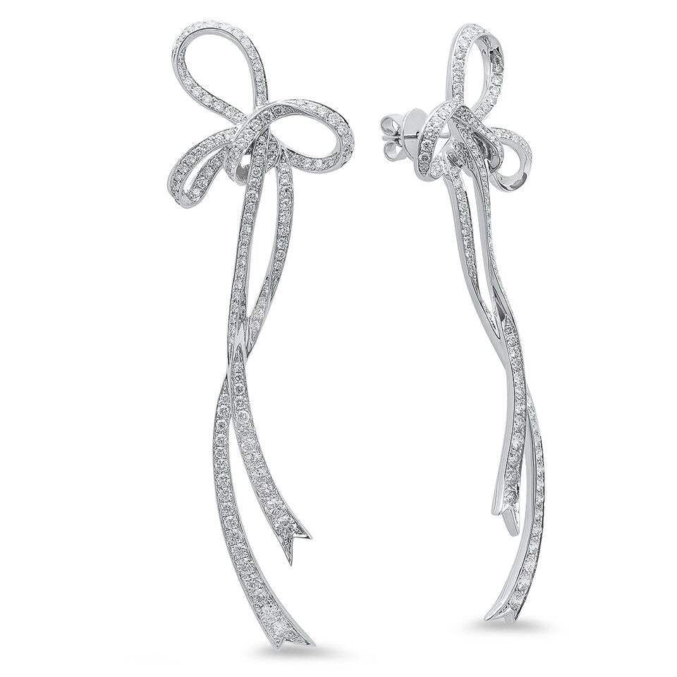 Long Bow Stud Earrings in 18K Gold | Colette Jewelry