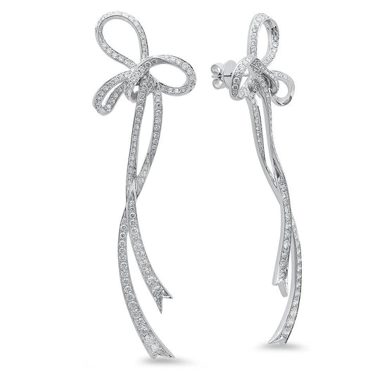 Long Bow Stud Earrings in 18K Gold | Colette Jewelry
