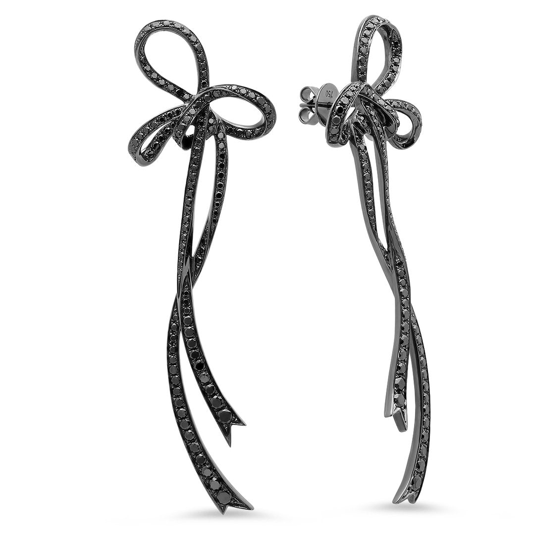 Long Bow Earrings in 18K Gold | Colette Jewelry