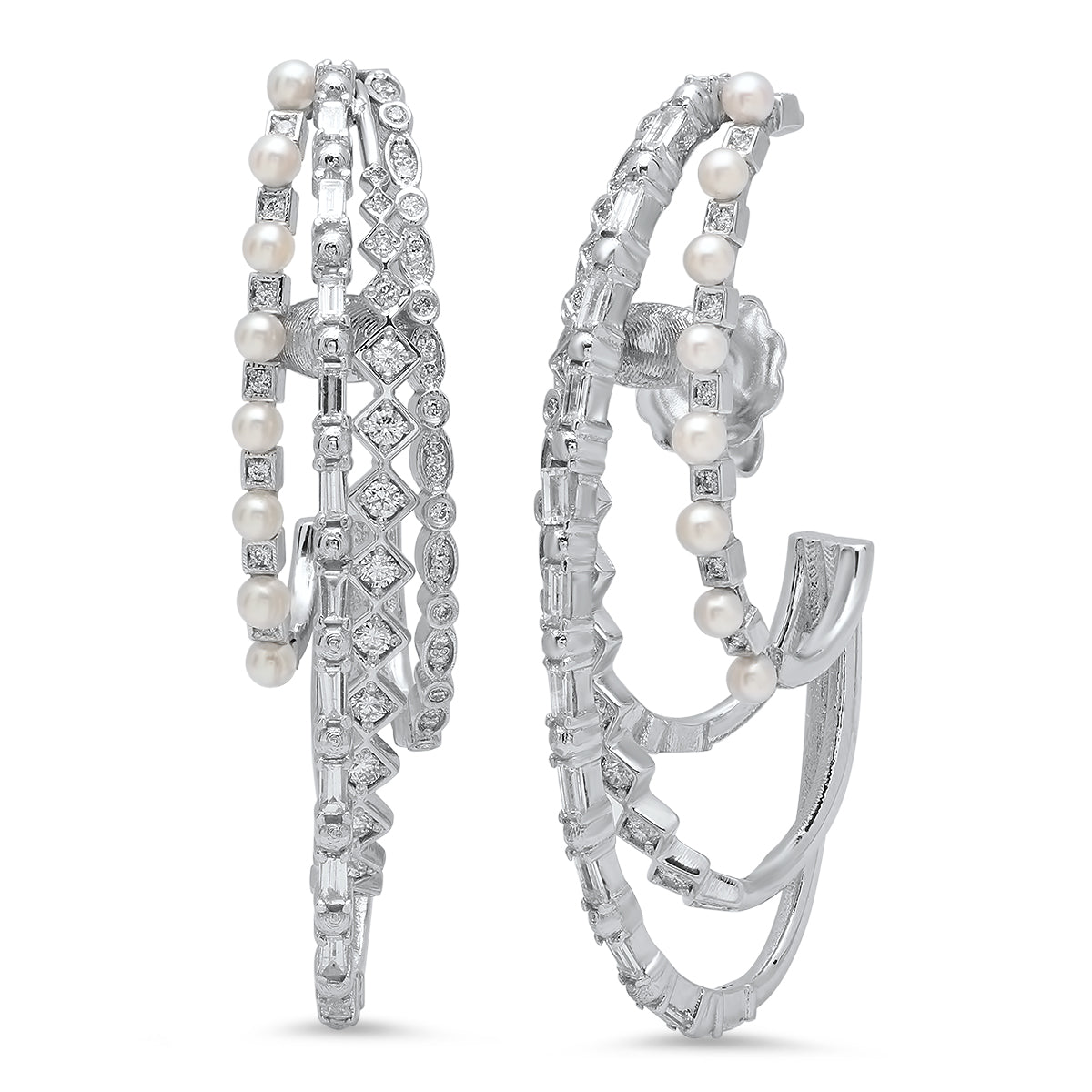Mesh Stud Earrings in 18K Gold — Colette Jewelry