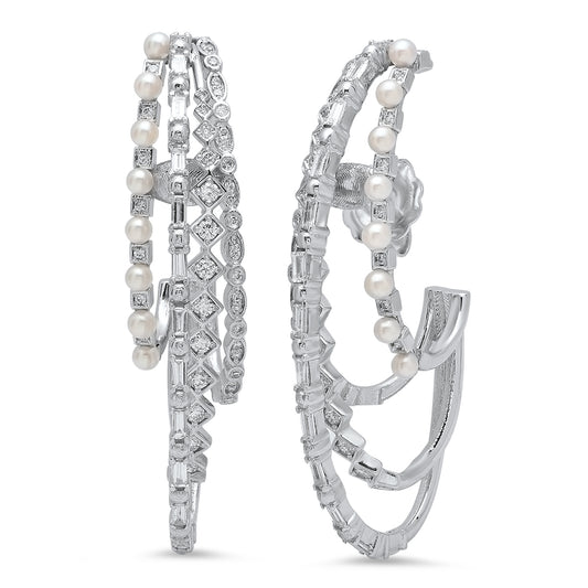Mesh Stud Earrings in 18K Gold — Colette Jewelry