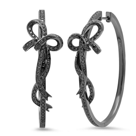 Bow Hoop Earrings in 18K Gold | Colette Jewelry