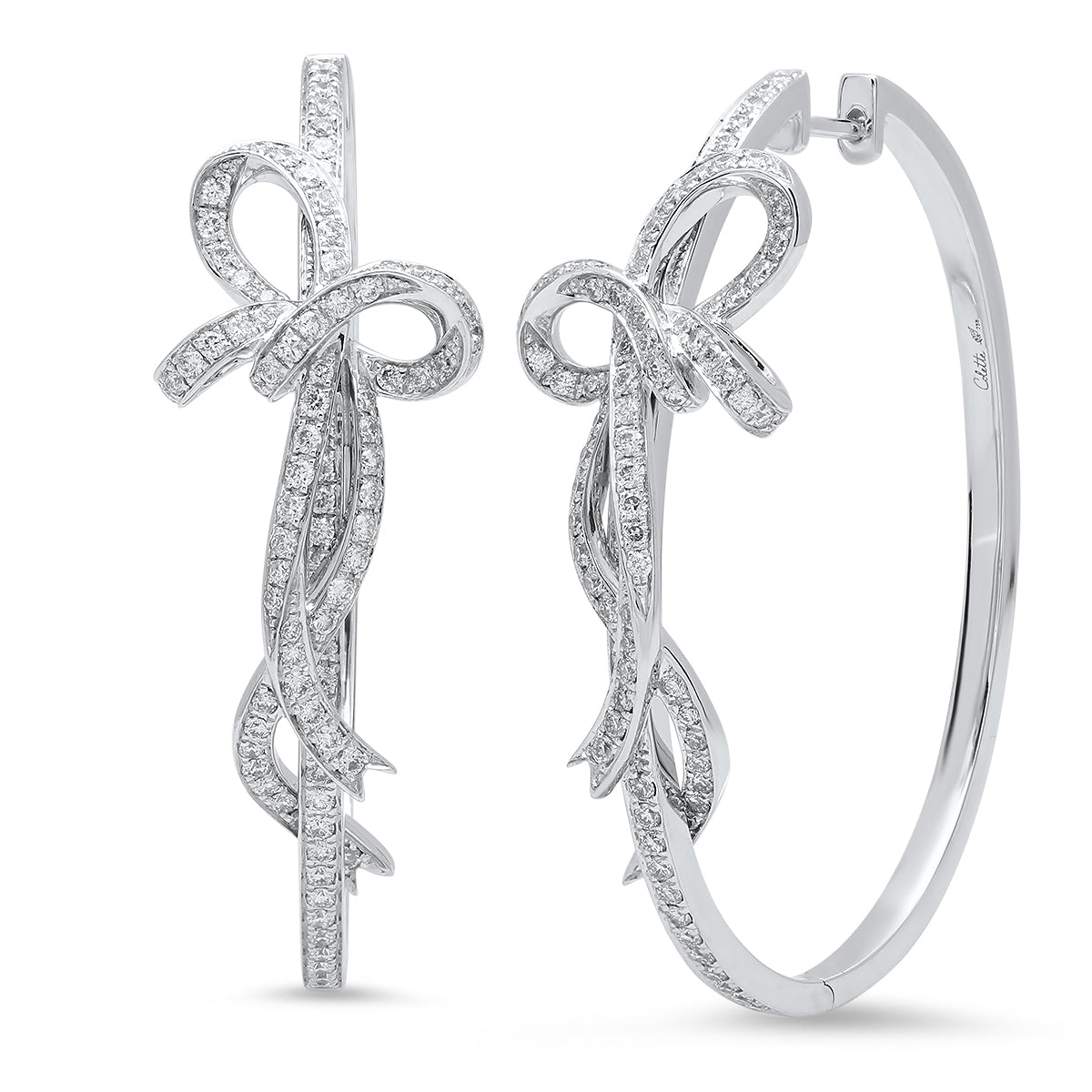 Bow Hoop Earrings in 18K Gold | Colette Jewelry