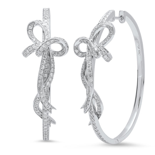 Bow Hoop Earrings in 18K Gold | Colette Jewelry