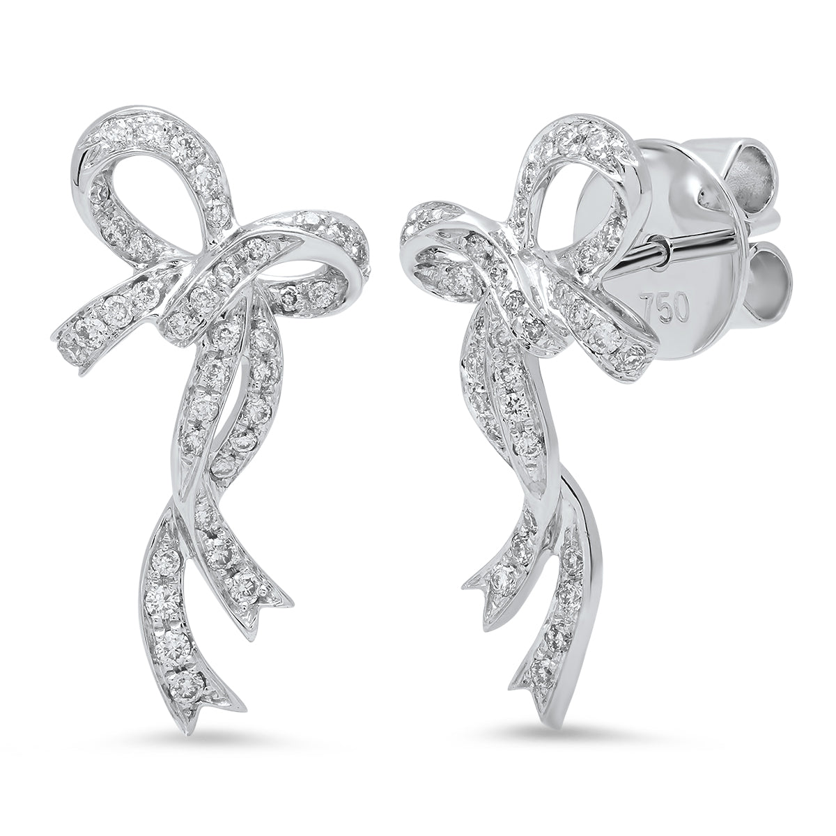 Medium Bow Stud Earrings in 18K Gold | Colette Jewelry