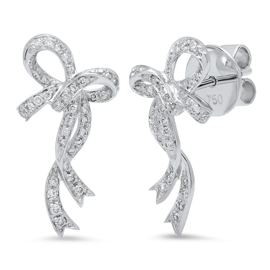Medium Bow Stud Earrings in 18K Gold | Colette Jewelry