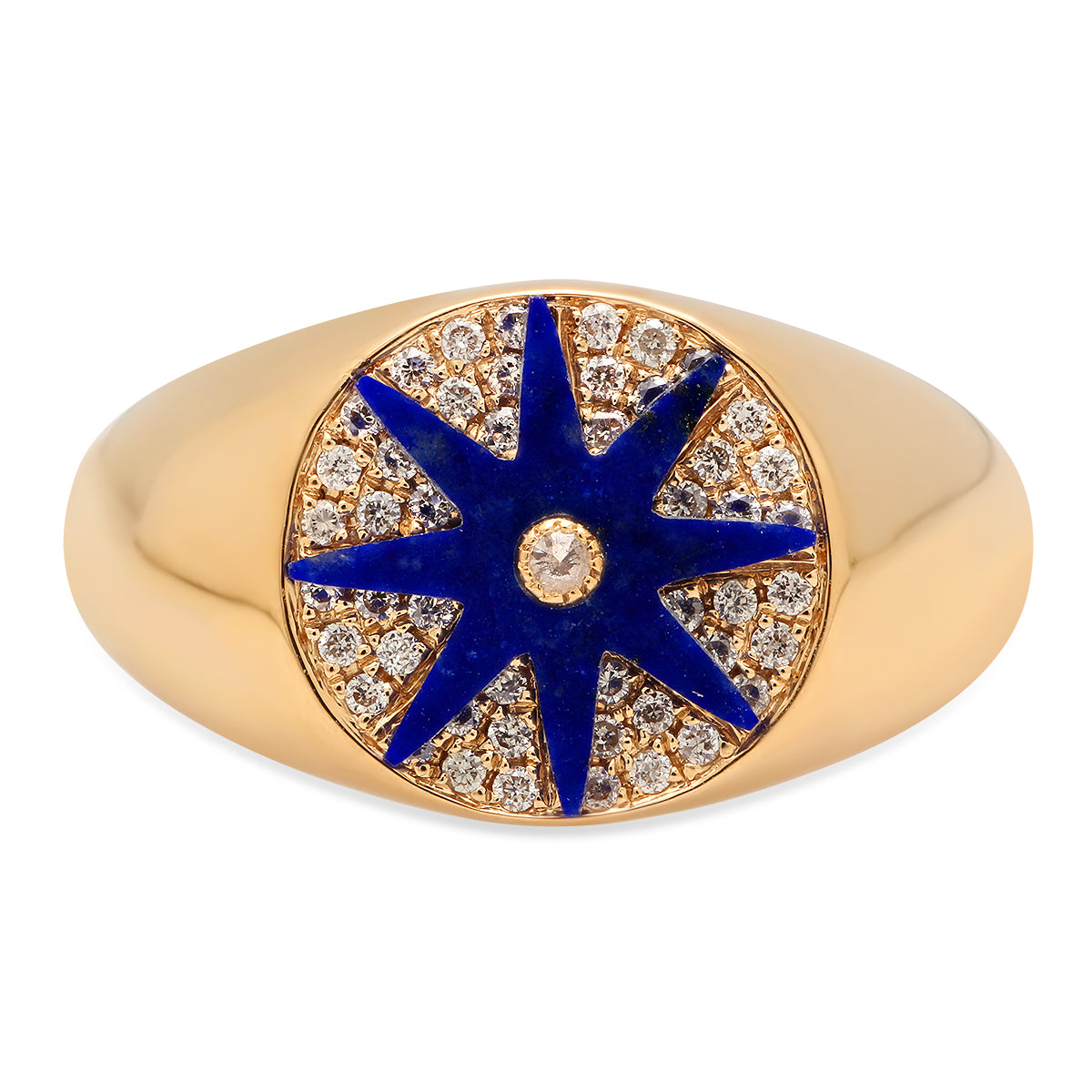 Star Signet Ring in Lapis Lazuli | 18K Gold | Colette Jewelry