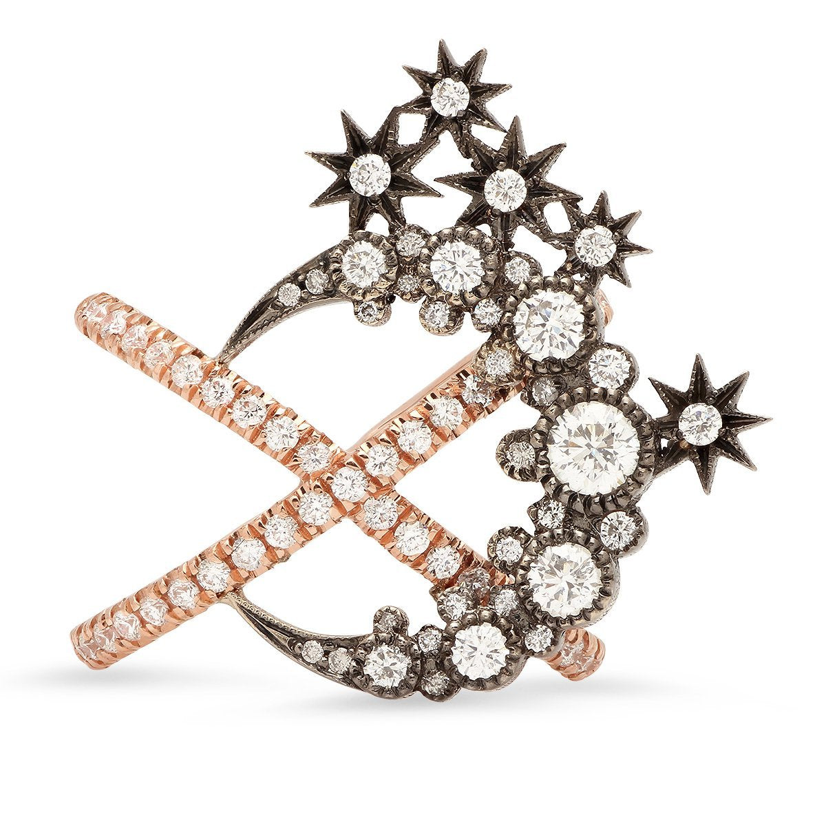 Moon and Star Ring | 18K Gold | Celestial Fine Jewelry | Colette Jewelry